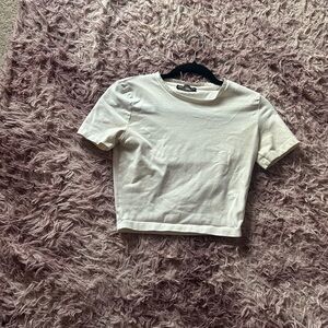 Zara White Crop Top